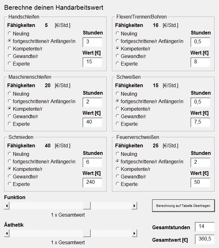 Wertermittlung UserForm